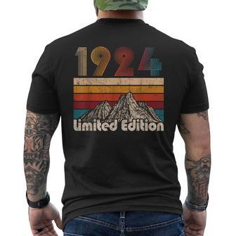 100 Years Old Vintage 1924 Limited Edition 100Th Birthday Men's T-shirt Back Print - Monsterry AU