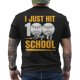 100Th Day Of School 100 Days Smarter Boys Girls Baseball Men's T-shirt Back Print - Monsterry DE