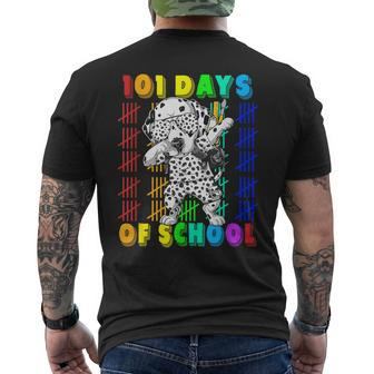 101 Days Of School Dalmatian Dog 100 Days Smarter Teacher Men's T-shirt Back Print - Monsterry AU