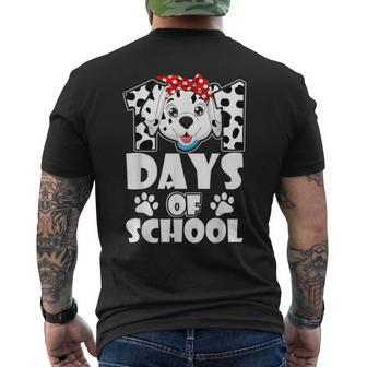 101 Days Of School Dalmatian Dog 100 Days Smarter Teachers Men's T-shirt Back Print - Monsterry