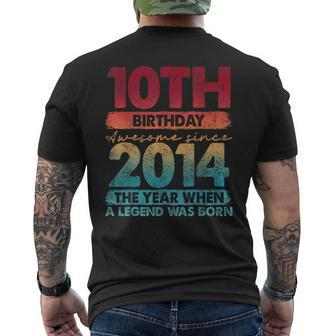 10Th Birthday 10 Year Old Vintage 2014 Limited Edition Men's T-shirt Back Print | Mazezy