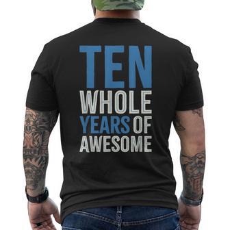 10Th Birthday Boy Age 10 Ten Year Old Boys Son Men's T-shirt Back Print - Seseable