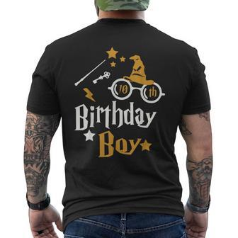 10Th Birthday Boy Wizard Magic Bday To Celebrate Wizards Men's T-shirt Back Print - Seseable