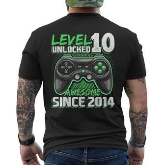 10Th Birthday Gamer 10 Year Old Bday Boy Ten Son Men's T-shirt Back Print | Seseable CA