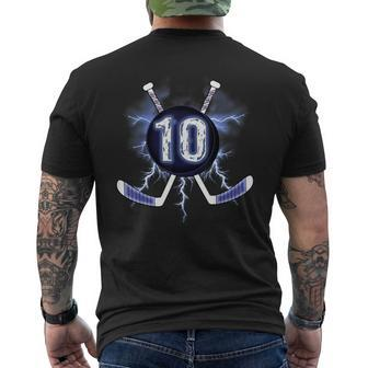 10Th Birthday Ice Hockey 10 Years Old Men's T-shirt Back Print - Monsterry UK