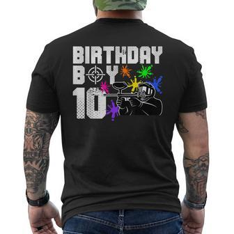10Th Birthday Paintball Outdoor Sport 10 Year Old Men's T-shirt Back Print - Seseable