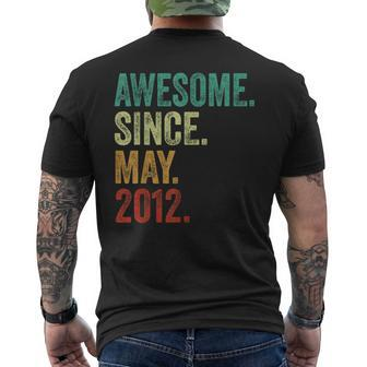 12 Years Old Awesome Since May 2012 12Th Birthday Men's T-shirt Back Print - Seseable