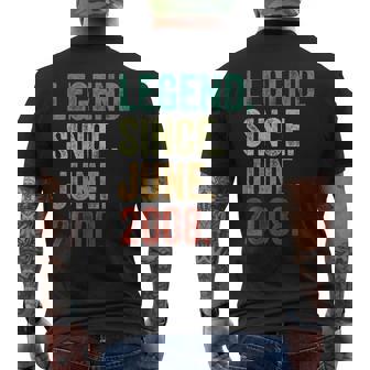 16 Years Old Legend Since June 2008 16Th Birthday Men's T-shirt Back Print - Seseable