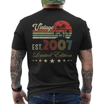 17Th Years Old Vintage Limited 2007 Edition 17 Birthday Men's T-shirt Back Print - Thegiftio UK