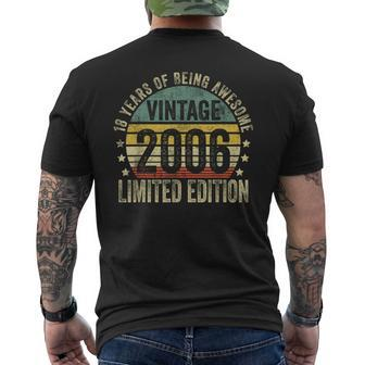 18 Year Old Vintage 2006 Limited Edition 18Th Birthday Men's T-shirt Back Print | Mazezy AU
