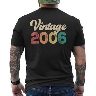 18 Year Old Vintage 2006 Made In 2006 18Th Birthday Men's T-shirt Back Print - Monsterry