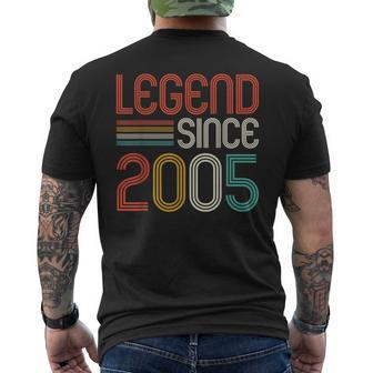 18Th Birthday Legend Since 2005 18 Years Old Vintage Men's T-shirt Back Print - Monsterry AU