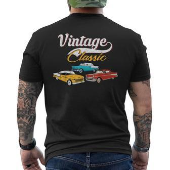 1955 1957 57 55 Chevys Bel Air Classic Vintage Muscle Car Men's T-shirt Back Print - Monsterry DE