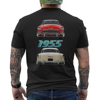 1955 55 Chevys Bel Air Bumpers Classic Vintage Muscle Car Men's T-shirt Back Print - Monsterry CA