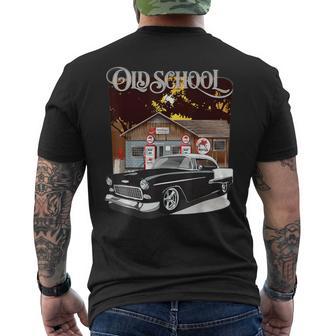 1955 55 Chevys Bel Air Classic Vintage Muscle Car Old School Men's T-shirt Back Print - Monsterry CA