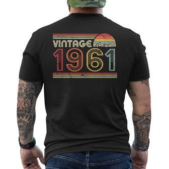1961 Vintage T Birthday Retro Style Men's T-shirt Back Print - Monsterry CA