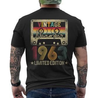 1963 November 58Th Birthday Limited Edition Vintage Men's T-shirt Back Print - Monsterry UK