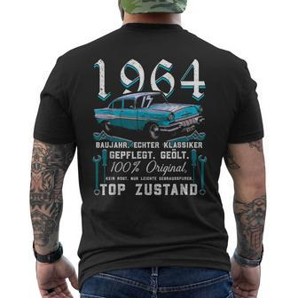 1964 Jahrgang Mann Frau 60 Years 60Th Oldtimer T-Shirt mit Rückendruck - Seseable