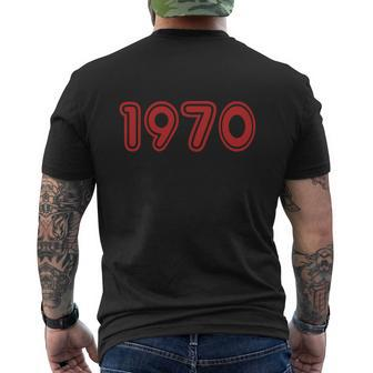 1970 Numbers Year Year Of Birth Mens Back Print T-shirt - Seseable