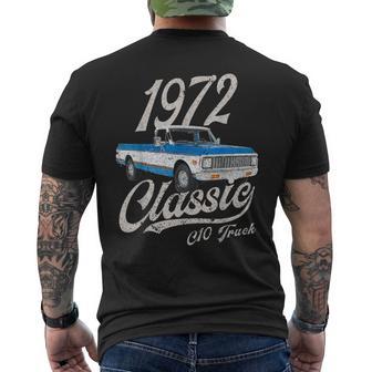 1972 72 C10 Truck Men's T-shirt Back Print - Monsterry