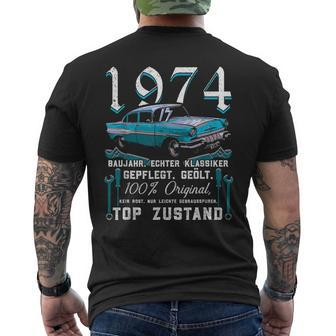 1974 Jahrgang Mann Frau 50 Years 50Th Oldtimer T-Shirt mit Rückendruck - Seseable