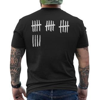 19Th Birthday Outfit 19 Years Old Tally Marks Anniversary Men's T-shirt Back Print - Monsterry CA