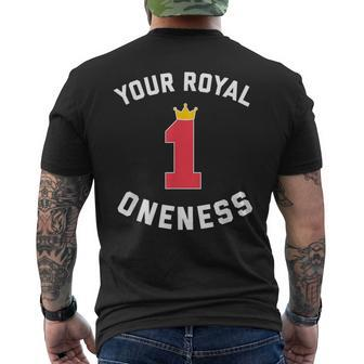 1St Birthday Prince Or Princess Your Royal Oneness Men's T-shirt Back Print - Monsterry AU