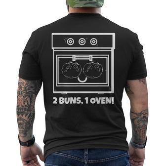2 Buns 1 Oven Twins Announcement Twins Pregnancy Men's T-shirt Back Print - Monsterry UK
