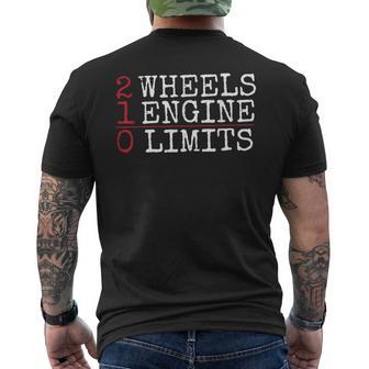 2 Wheels 1 Engine 0 Limits Cool Motorcycle Men's T-shirt Back Print - Monsterry UK