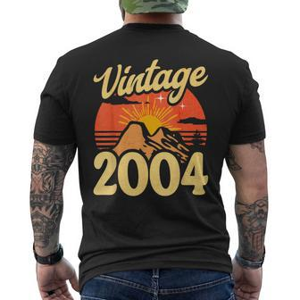 20 Years Old Retro Sunset Vintage 2004 20Th Birthday Men's T-shirt Back Print - Monsterry UK