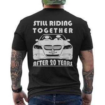 20 Years Wedding Anniversary Still Riding Together Men's T-shirt Back Print - Monsterry UK