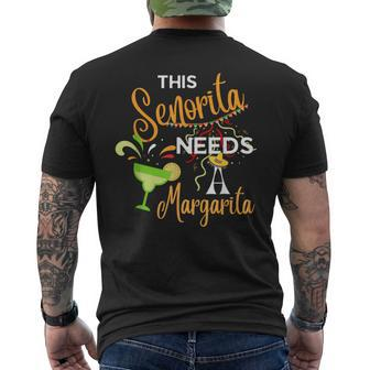 2024 Cinco De Mayo Senorita Needs A Margarita Men's T-shirt Back Print - Monsterry UK