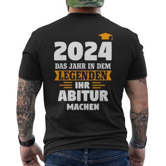 2024 Das Jahr In Dem Leggenden Abitur Bestanden T-Shirt mit Rückendruck - Geschenkecke