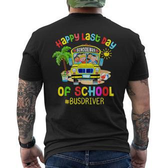 2024 Day Happy Last Class Hello Summer School Bus Driver Men's T-shirt Back Print - Seseable