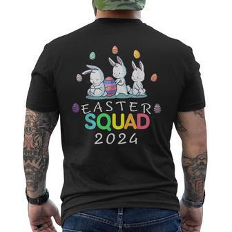 2024 Easter Squad Family Matching Bunny Egg Hunt Group Men's T-shirt Back Print - Monsterry DE