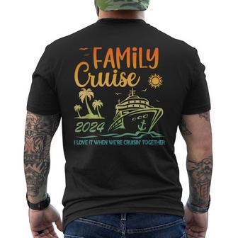 2024 Family Cruise Vacation Matching Group Men's T-shirt Back Print | Mazezy