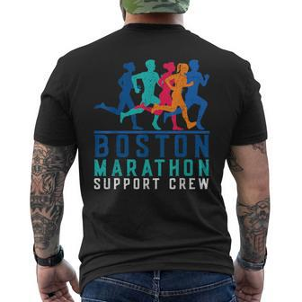 2024 Marathon Boston Support Crew Marathon Boston Runner Men's T-shirt Back Print - Seseable