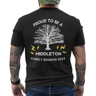 2024 Middleton Family Reunion Party Matching Family Tree Men's T-shirt Back Print - Monsterry UK