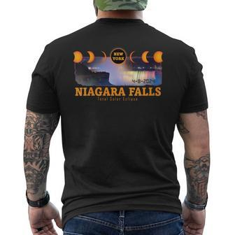2024 Niagara Falls New York Total Solar Eclipse Souvenir Men's T-shirt Back Print - Monsterry AU
