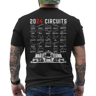 2024 Schedule Formula Racing Formula Fan Car White Men's T-shirt Back Print - Seseable