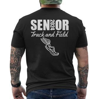 2024 Senior Track And Field Class Of 2024 Run Jump Throw Men's T-shirt Back Print - Monsterry