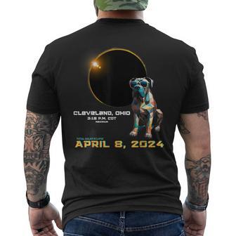 2024 Solar Eclipse Cleveland Ohio Cane Corso Lover Men's T-shirt Back Print | Mazezy