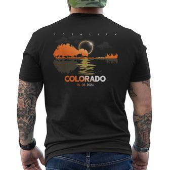 2024 Solar Eclipse Colorado Guitar Totality Men's T-shirt Back Print | Mazezy UK