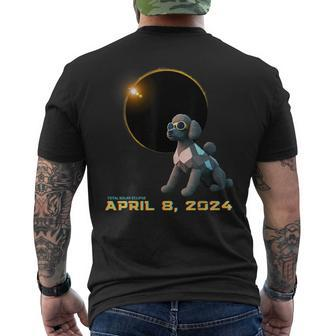 2024 Solar Eclipse Poodle Solar Eclipse Glasses Men's T-shirt Back Print - Monsterry