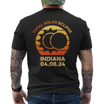 2024 Solar Eclipse Indiana Trip In Path Of Totality April 8 Men's T-shirt Back Print - Monsterry