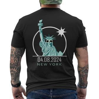 2024 Solar Eclipse New York Totality 04 08 24 Total Men's T-shirt Back Print - Monsterry AU