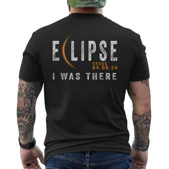 2024 Solar Eclipse Texas I Was There Totality Eclipse Men's T-shirt Back Print - Seseable