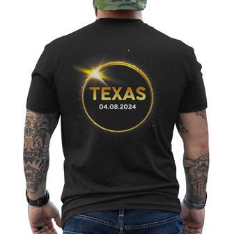 2024 Solar Eclipse In Texas Usa Totality Womens Men's T-shirt Back Print | Mazezy