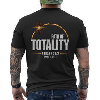 2024 Total Eclipse Path Of Totality Arkansas 2024 Men's T-shirt Back Print | Mazezy DE