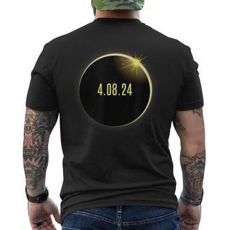 2024 Total Solar Eclipse America Spring 40824 Men's T-shirt Back Print - Monsterry AU